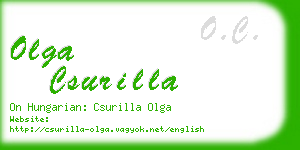 olga csurilla business card